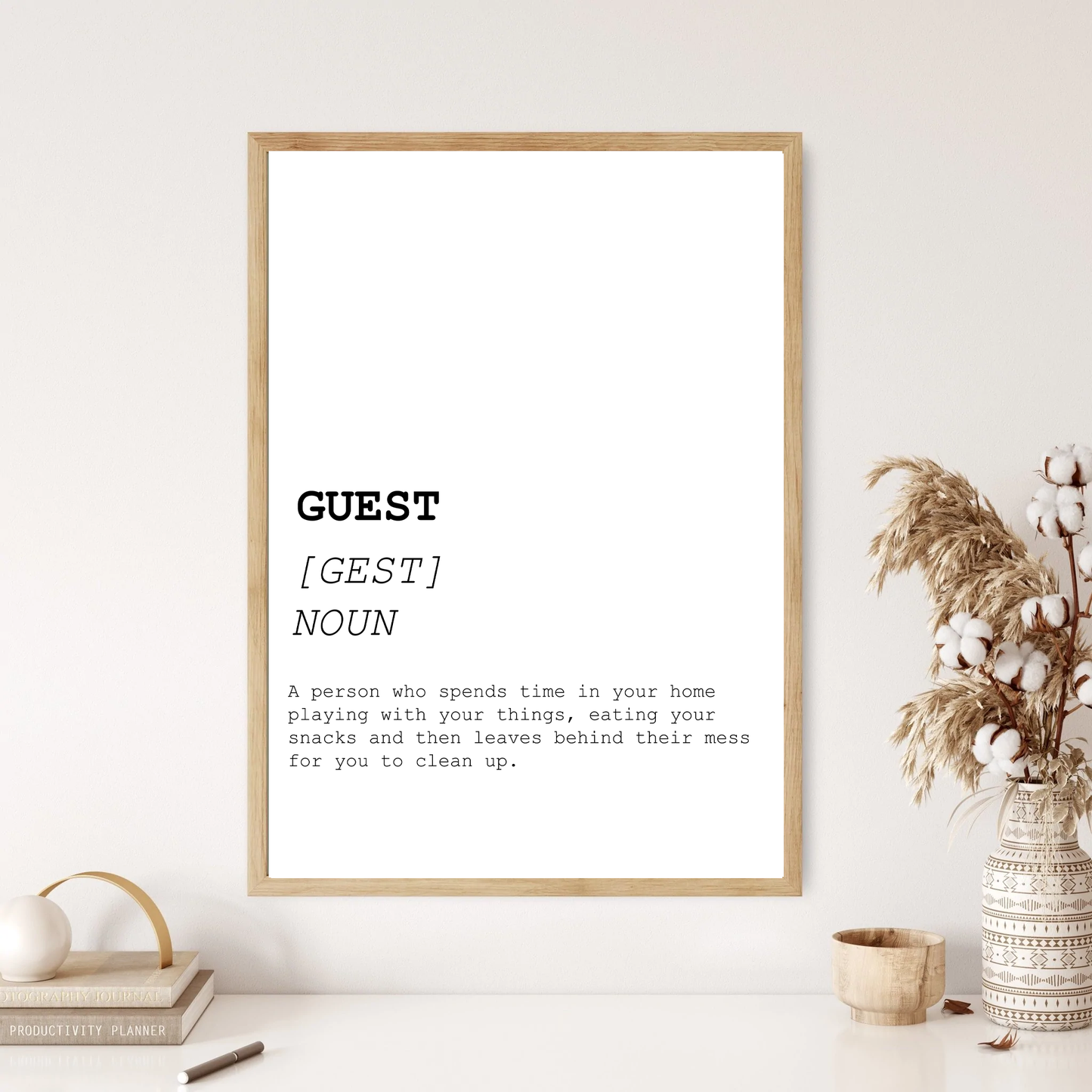 Guest Funny Definition Dictionary Print