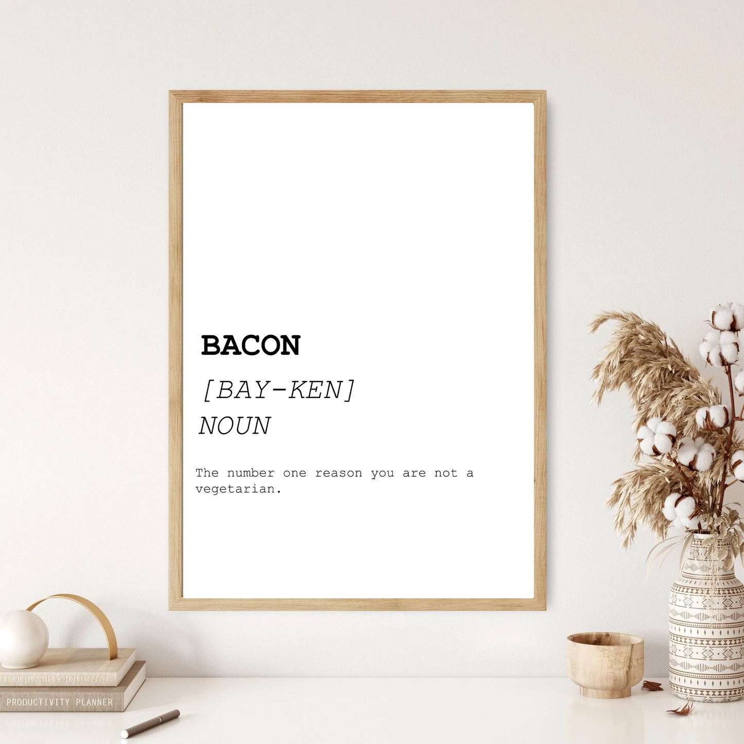 Bacon Funny Definition Dictionary Print