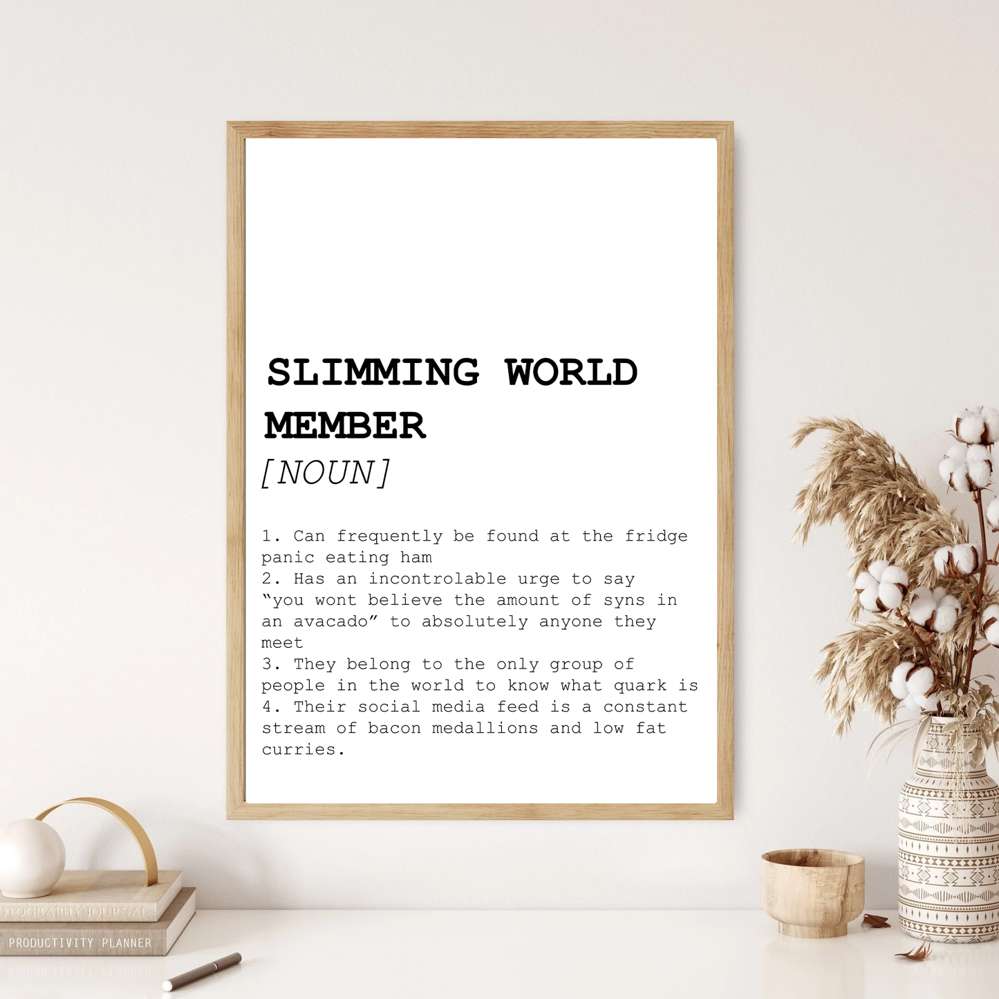 Slimming World Funny Definition Dictionary Print