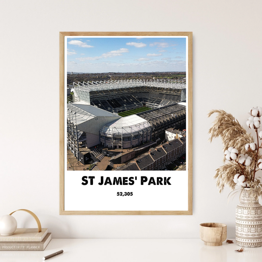 St James' Park Newcastle Stadium Football Wall Print