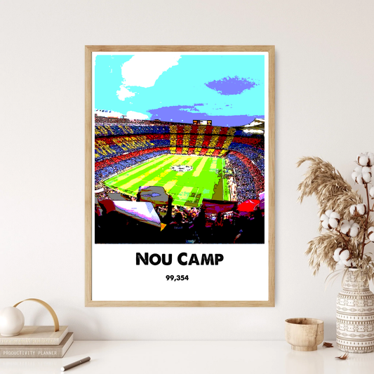 Nou Camp Stadium Football Wall Print