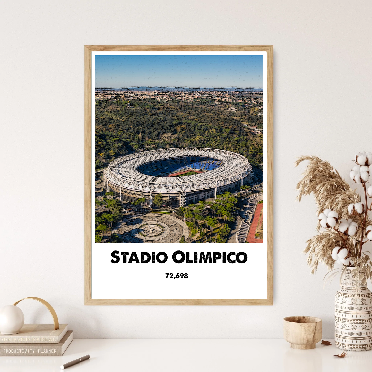 Stadio Olimpico Roma Football Wall Print