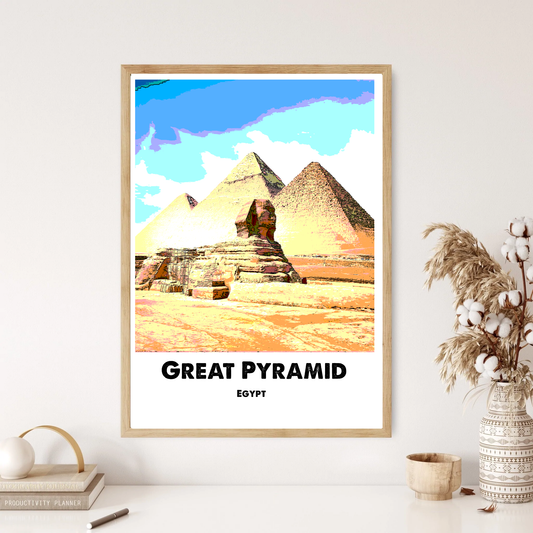 Great Pyramid of Giza, Egypt, Landmark Wall Print