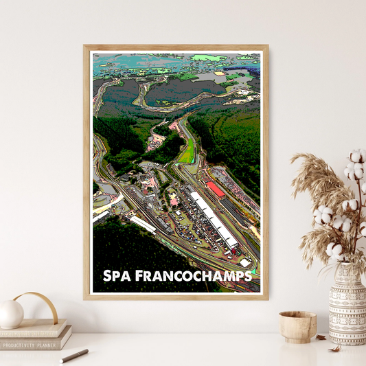 Spa Francochamps Race Track Circuit Motorsports Wall Print
