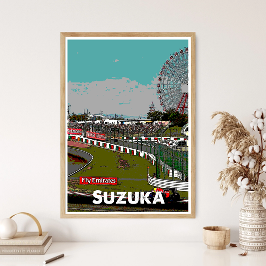 Suzuka Race Track Circuit Motorsports Wall Print