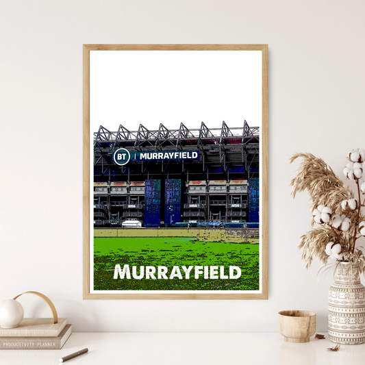 Murrayfield Stadium Rugby Wall Print