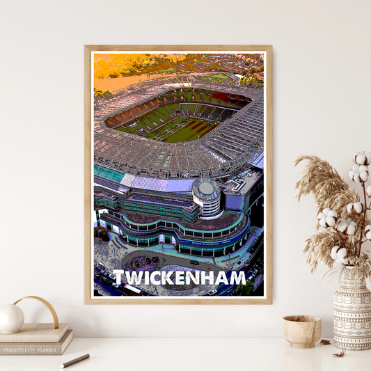 Twickenham Stadium Rugby Wall Print