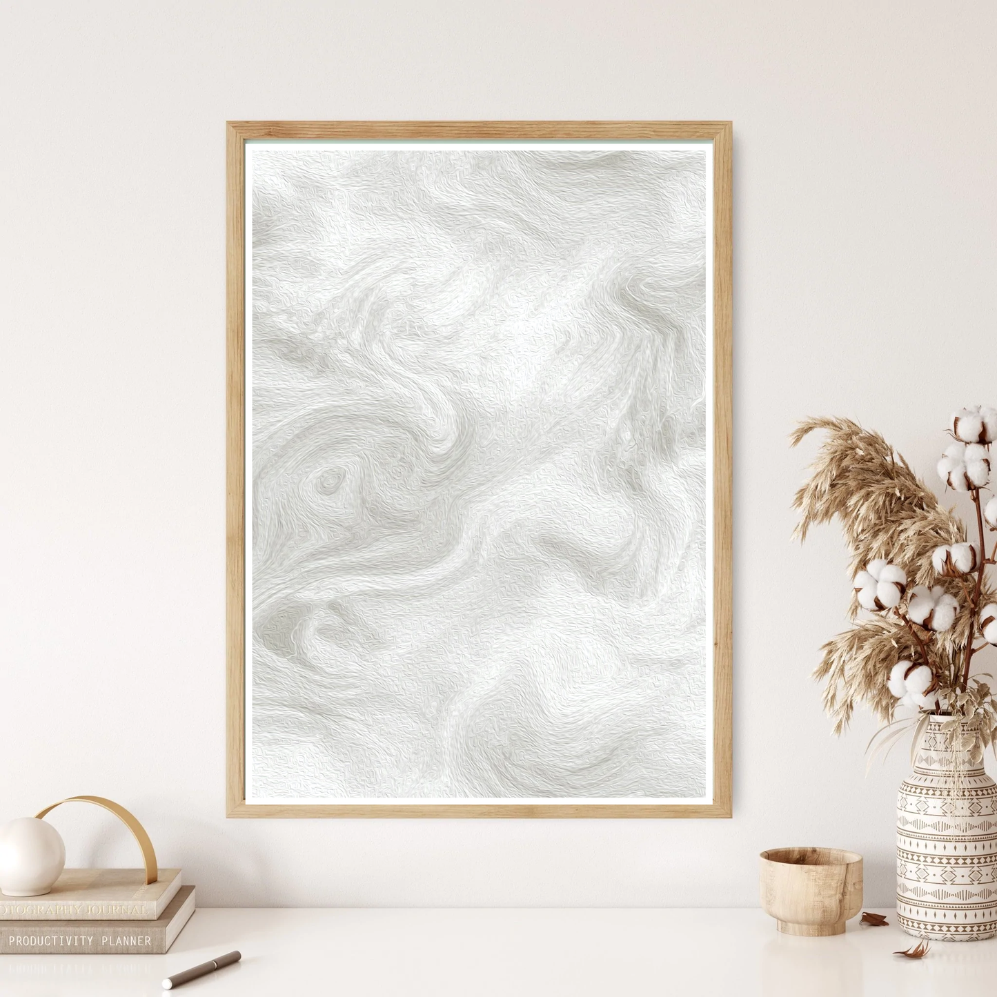 Marbled Ivory Wall Print