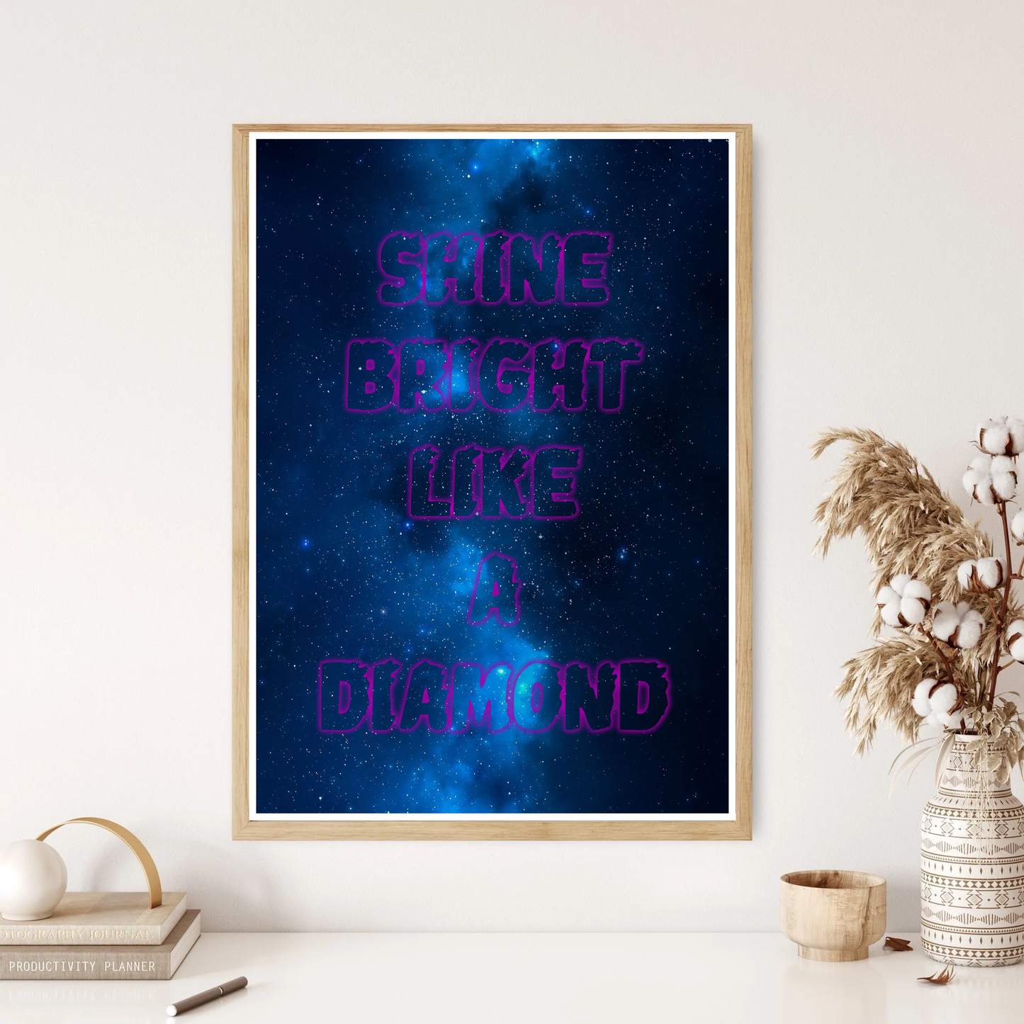 Shine Bright Like a Diamond Song Lyrics Wall Print