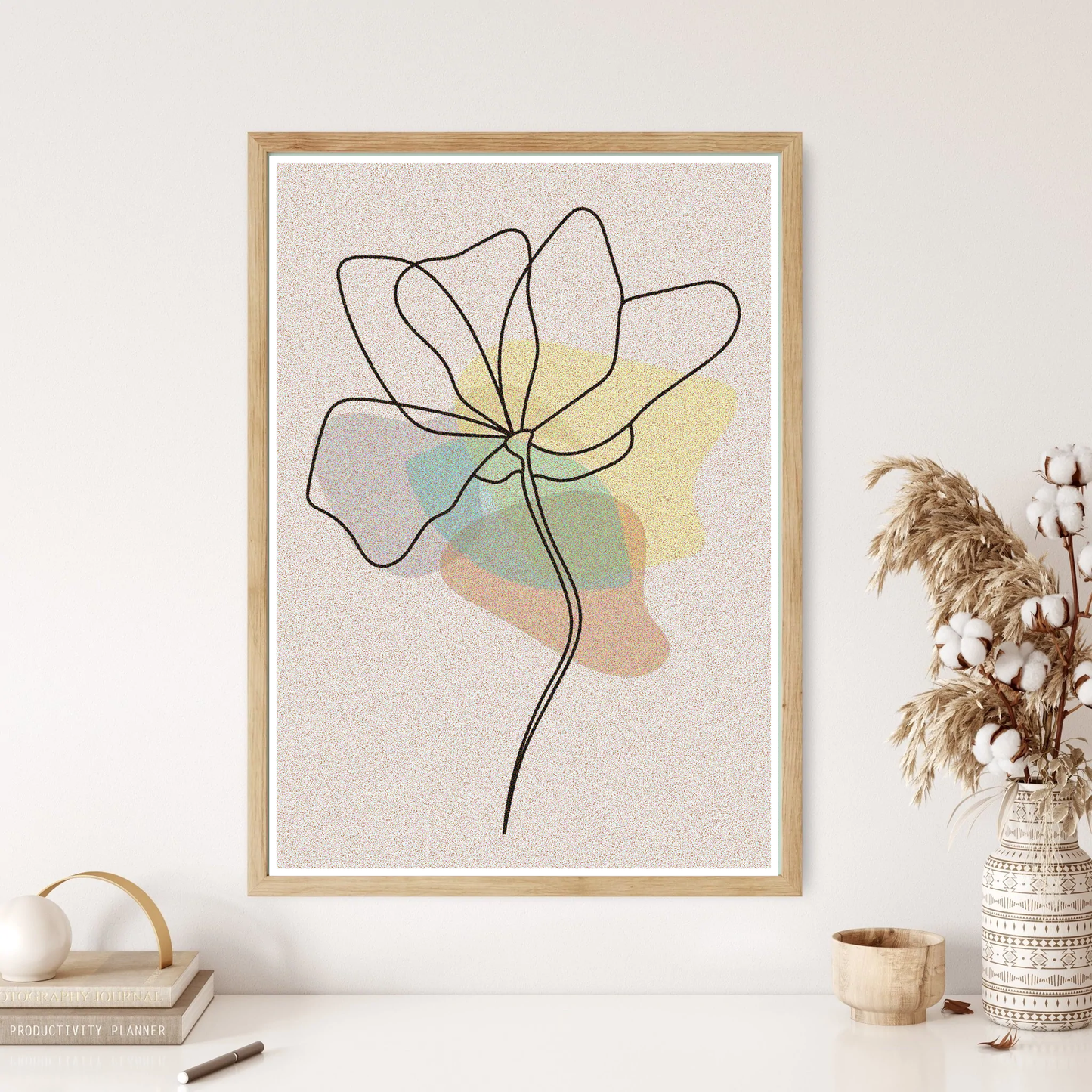 Flower Patch Line Art Wall Print