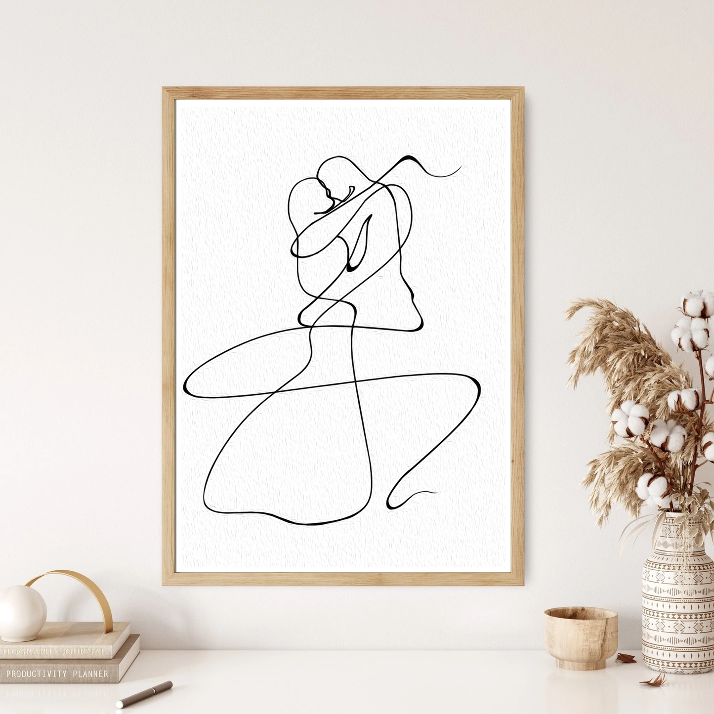 The First Dance Line Art Wall Print