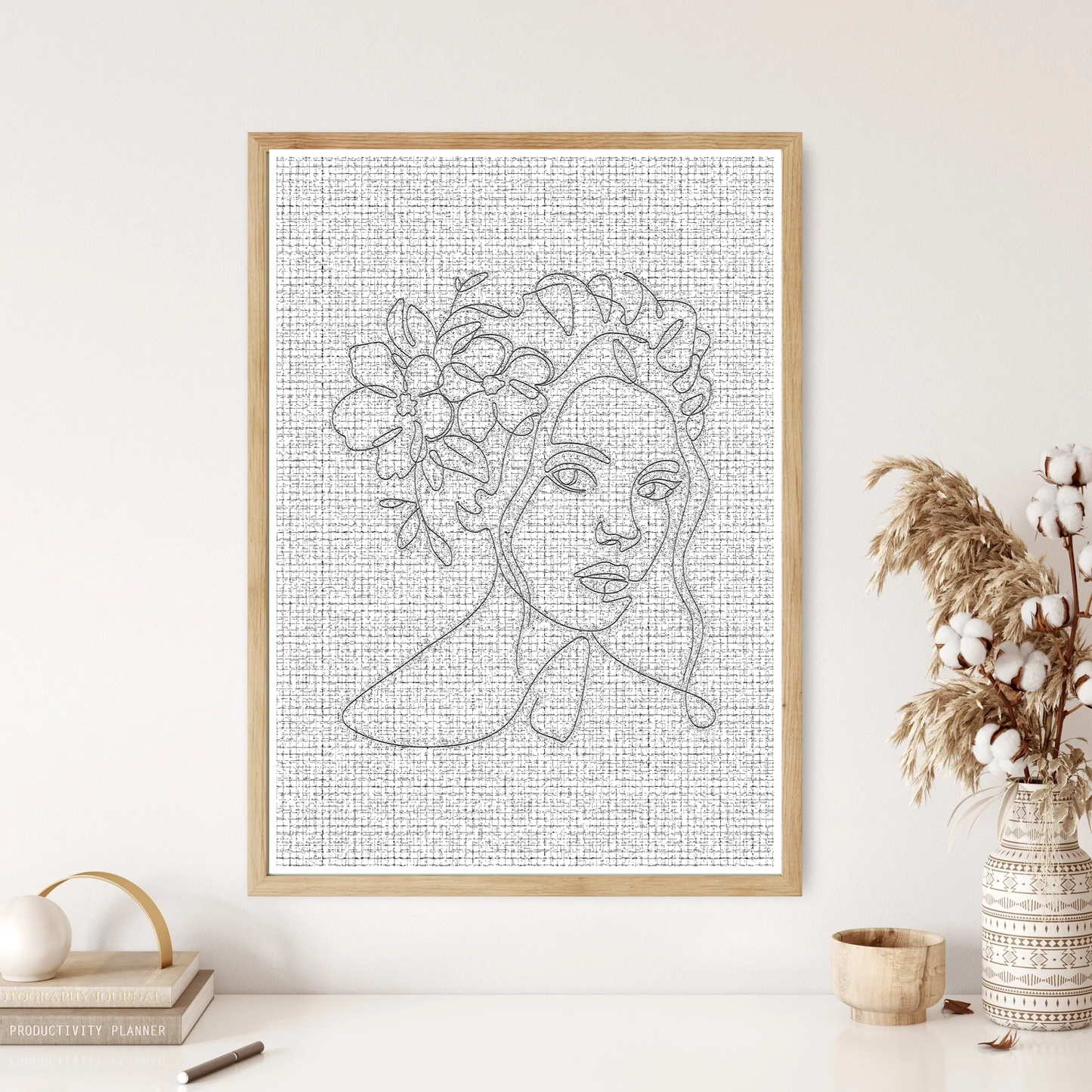 Mother Nature Line Art Wall Print