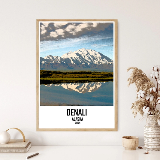 Denali Mountain Hill Wall Print