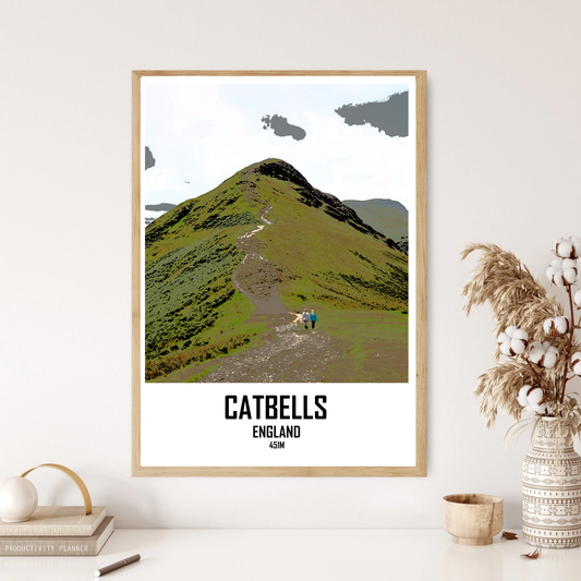 Catbells Mountain Hill Wall Print