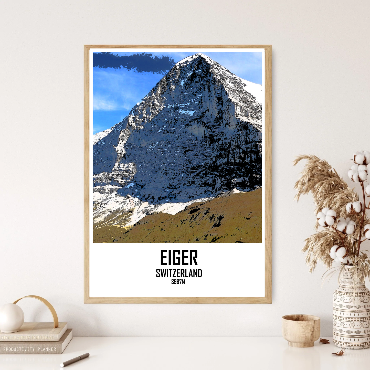 The Eiger Mountain Hill Wall Print