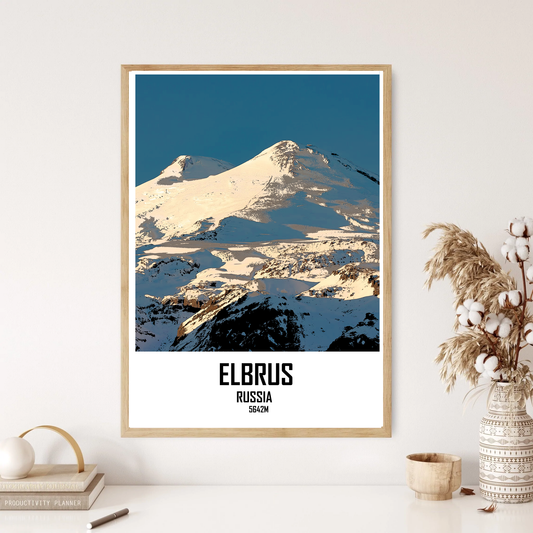 Mount Elbrus Mountain Hill Wall Print