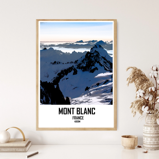 Mont Blanc Mountain Hill Wall Print