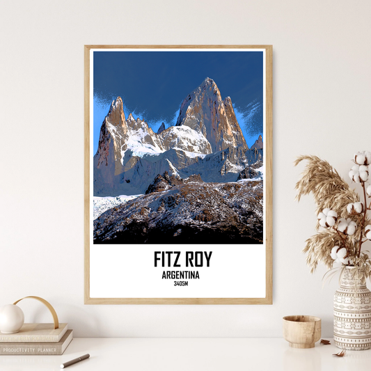 Mount Fitz Roy Mountain Hill Wall Print