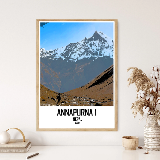 Annapurna 1 Mountain Hill Wall Print