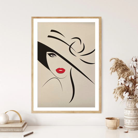 Woman of NYC Fashion Art Music Minimal Wall Print