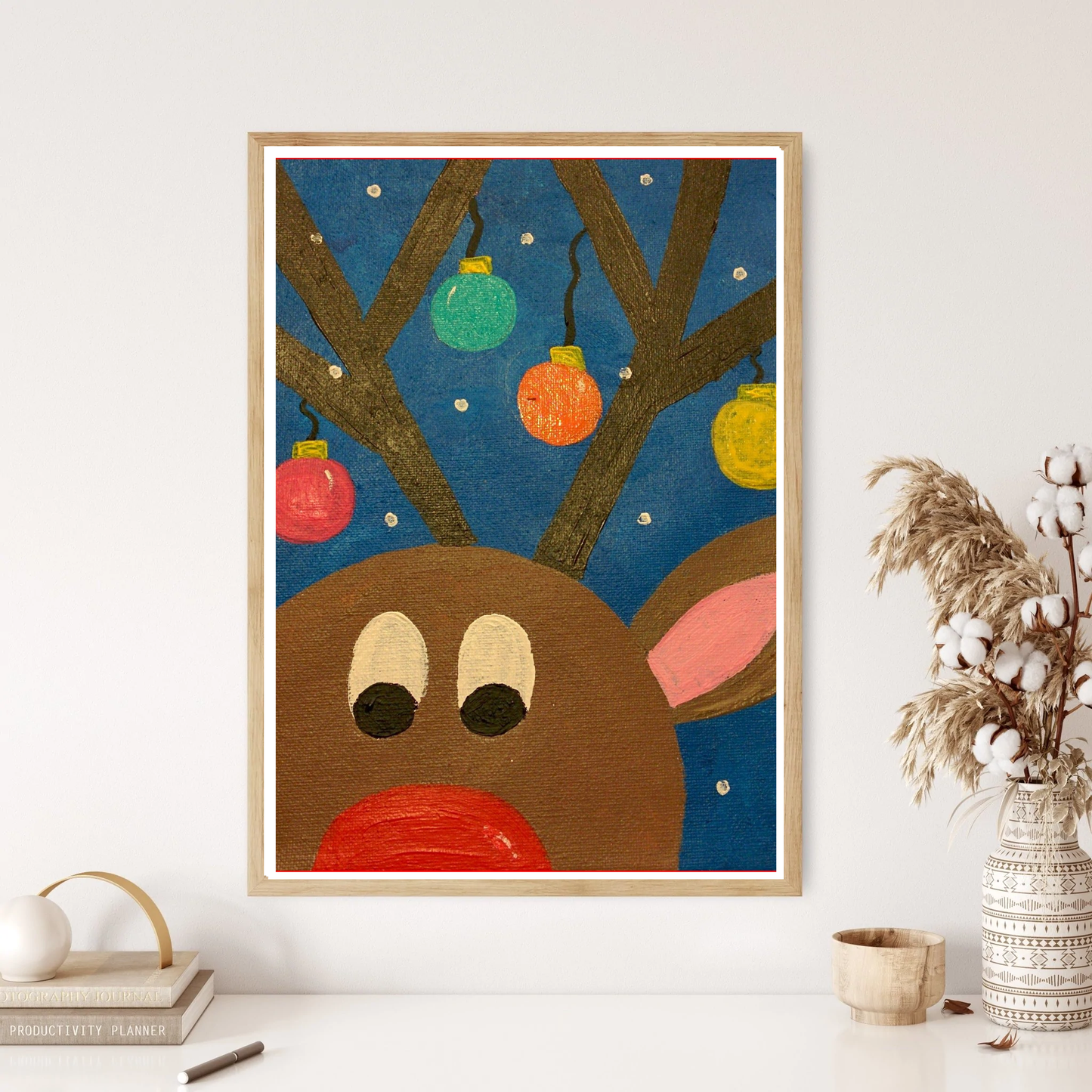 Rudolph's First Christmas Childrens Wall Print