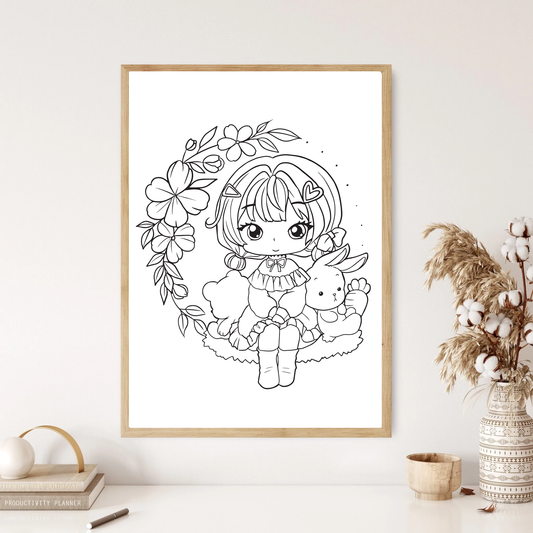 Little Girl In A Perch Children's Wall Print