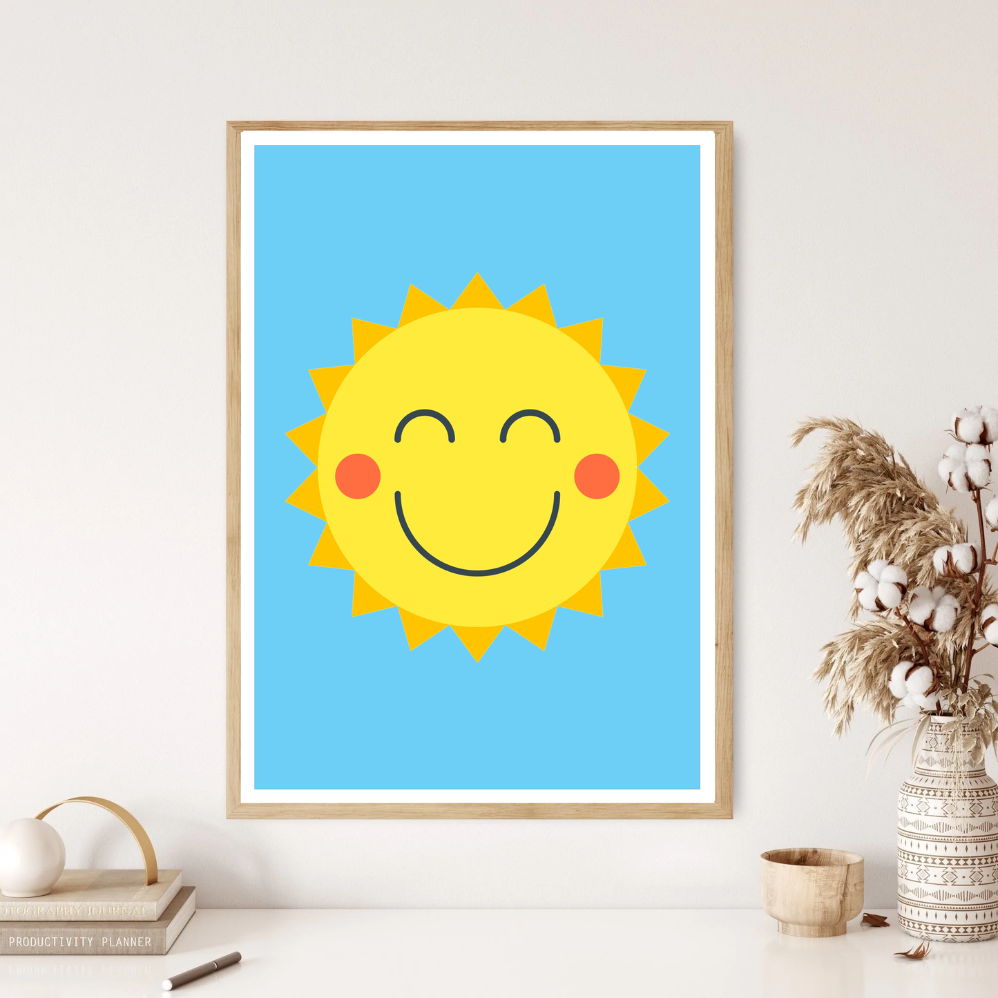 Smiling Sun Children's Wall Print