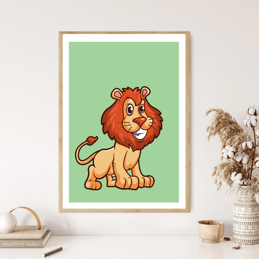 Leo The Lion Children's Wall Print