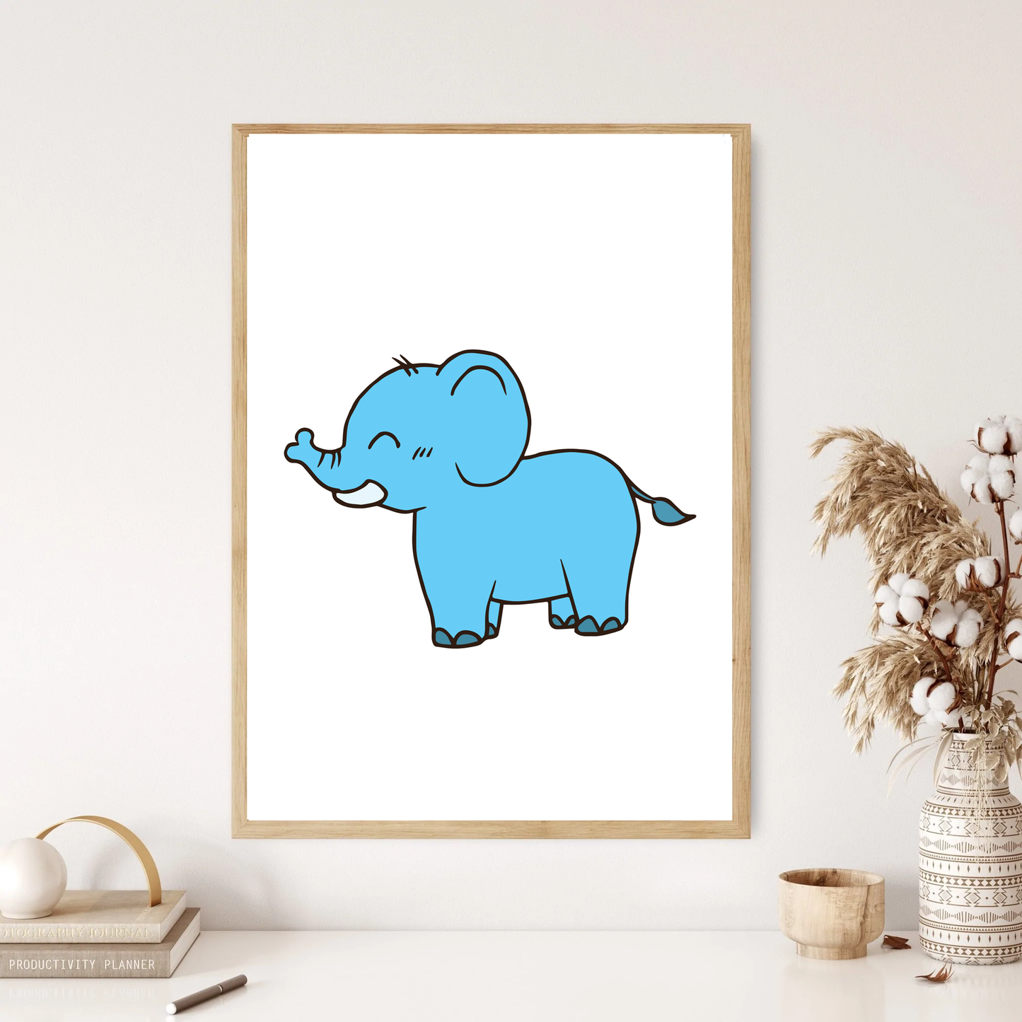 Eric The Elephant Children's Wall Print