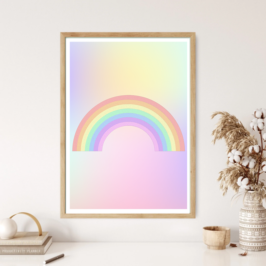 Fluorescent Rainbow Children's Wall Print