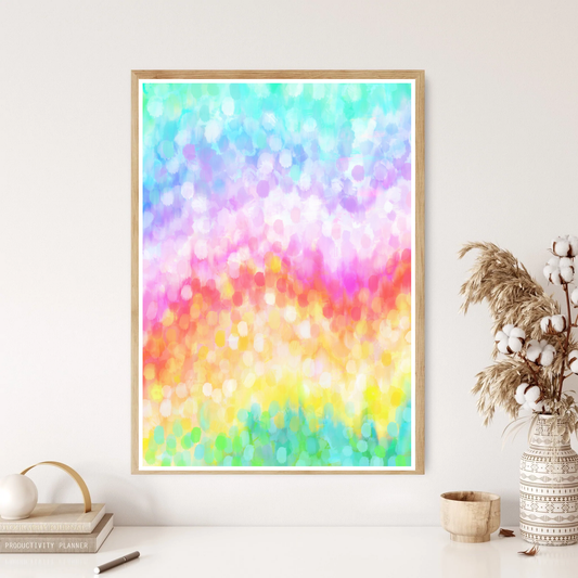 Rainbow Strokes Wall Print