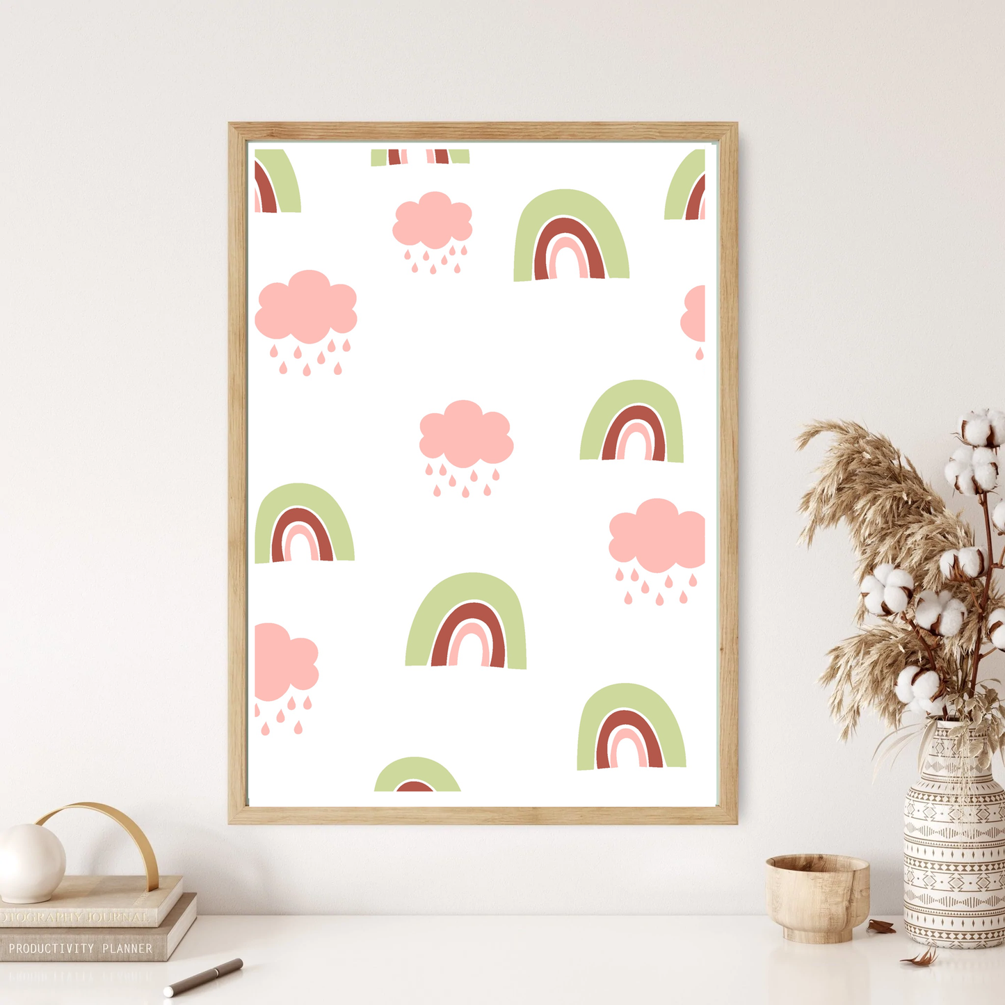 Rainbows & Rainclouds Children's Wall Print