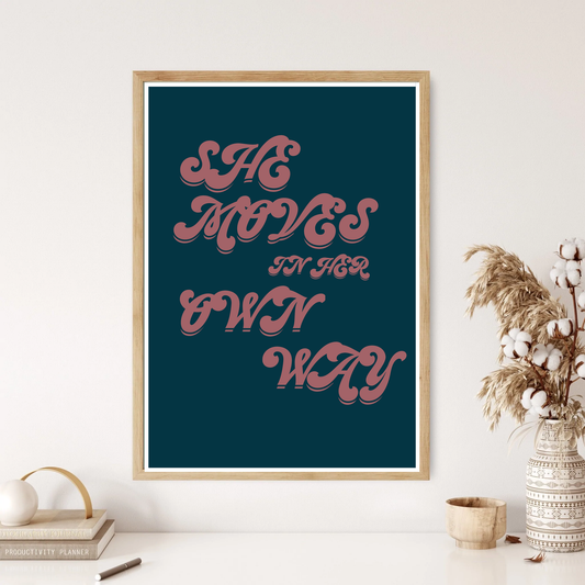 She Movies In Her Own Way Music Wall Print