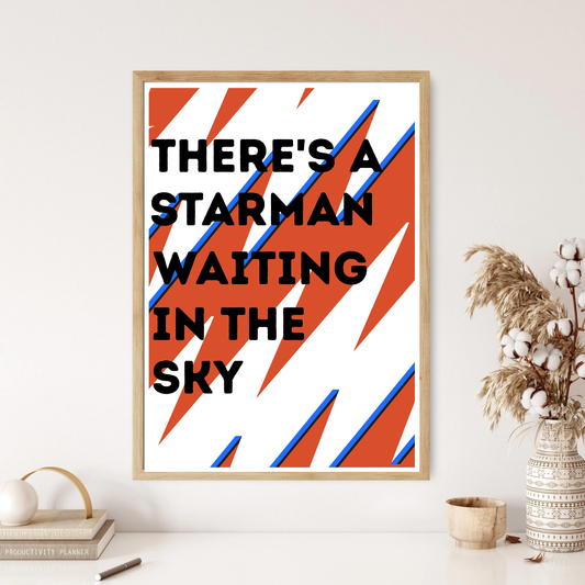 There's A Starman Music Wall Print