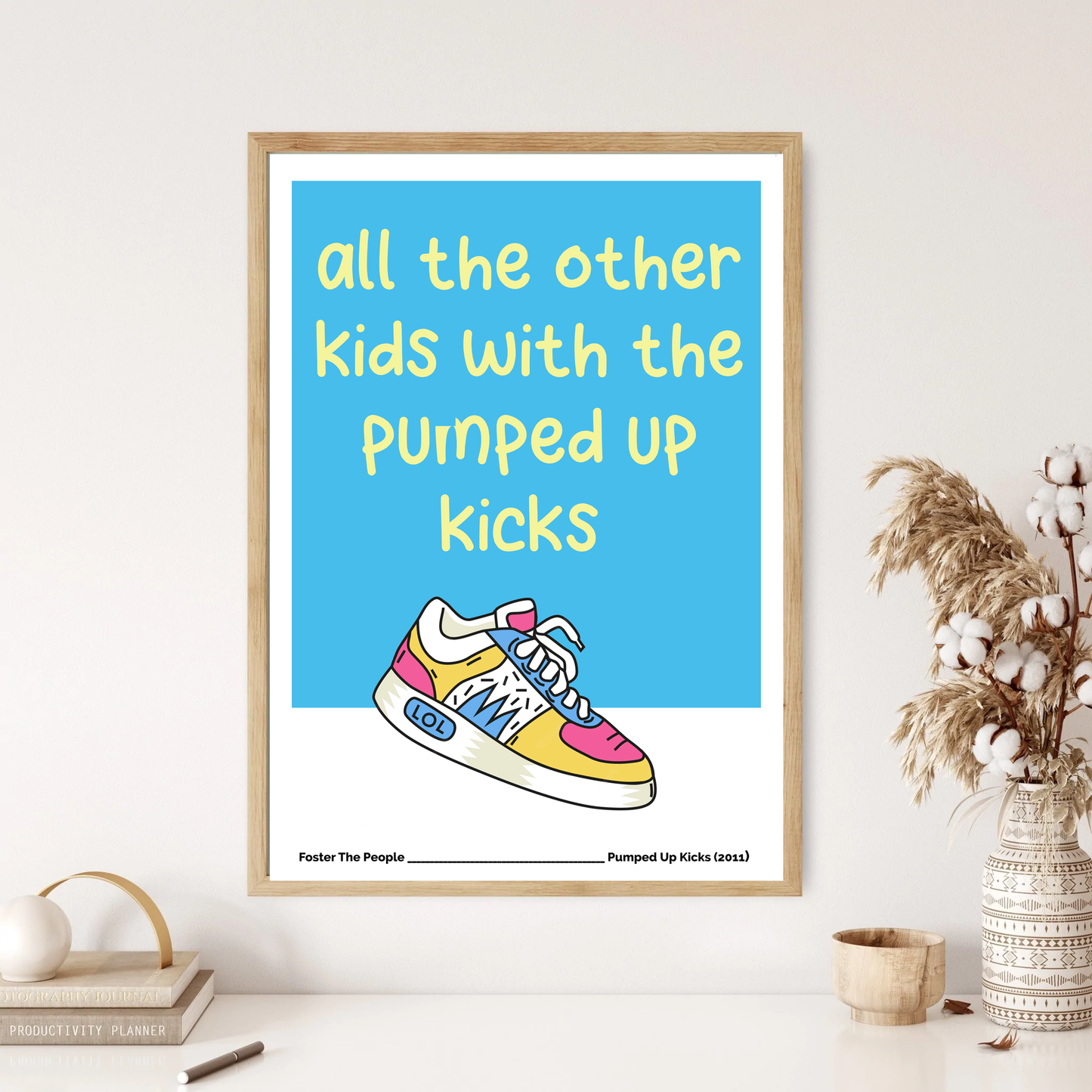 Pumped Up Kicks Music Wall Print