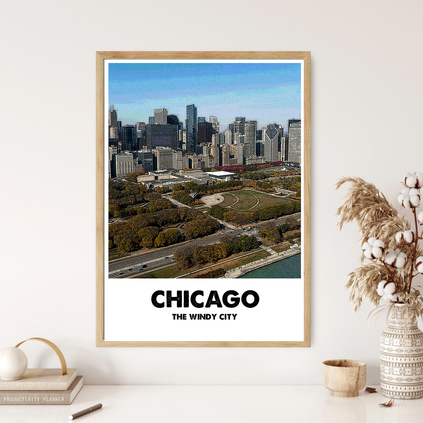 Chicago The Windy City Destination Wall Print