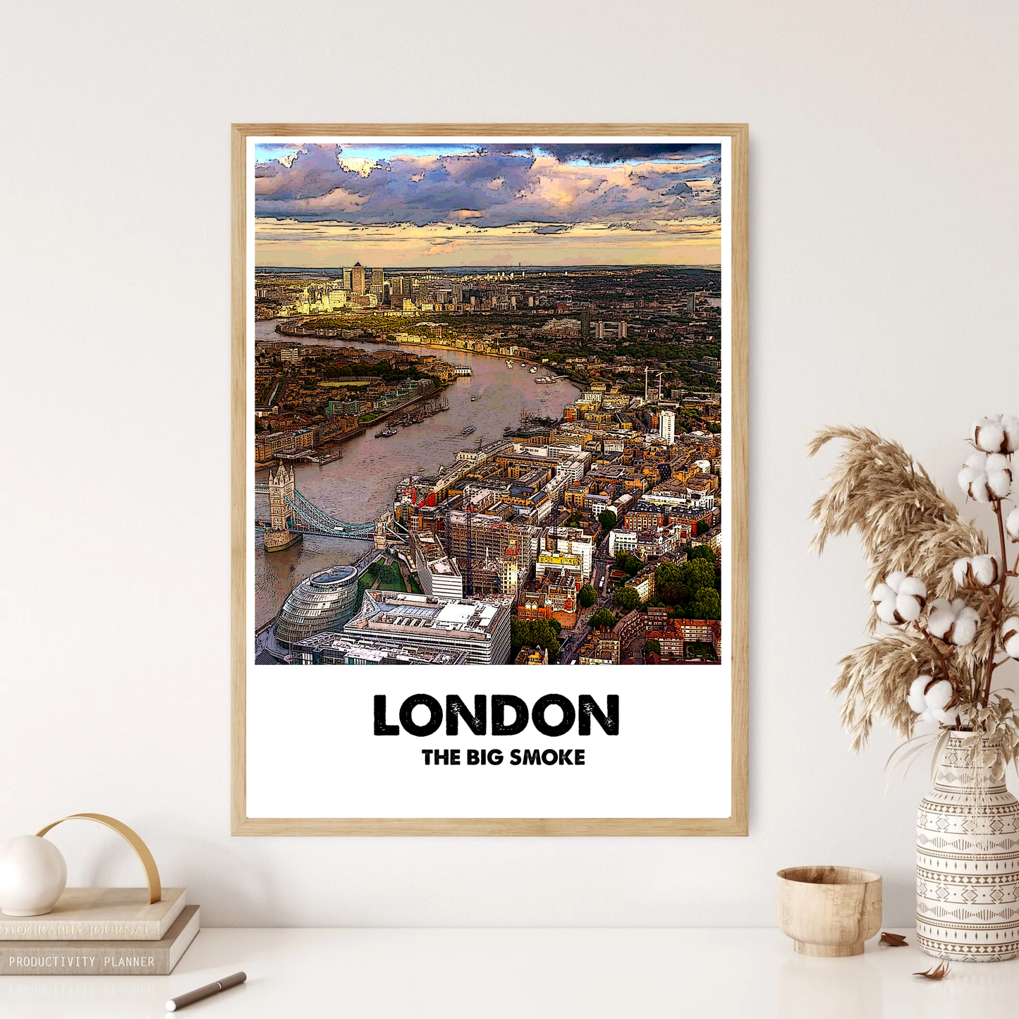 London The Big Smoke Travel Destination Wall Print