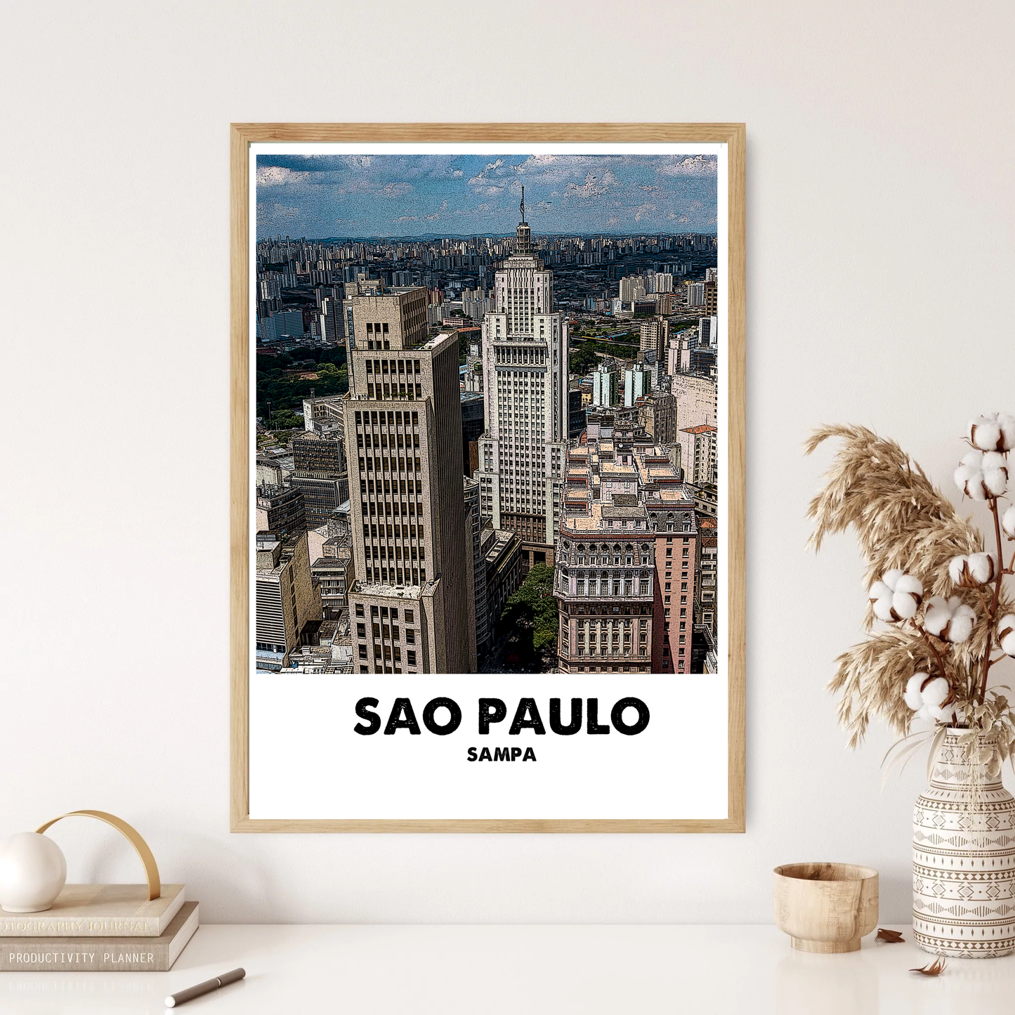 Sao Paulo Sampa City of God Travel Destination Wall Print