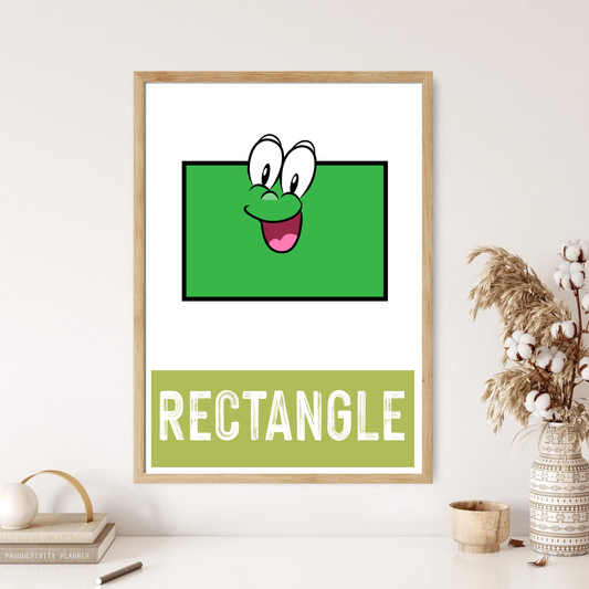 Children's Learning Shapes Rectangle Wall Print