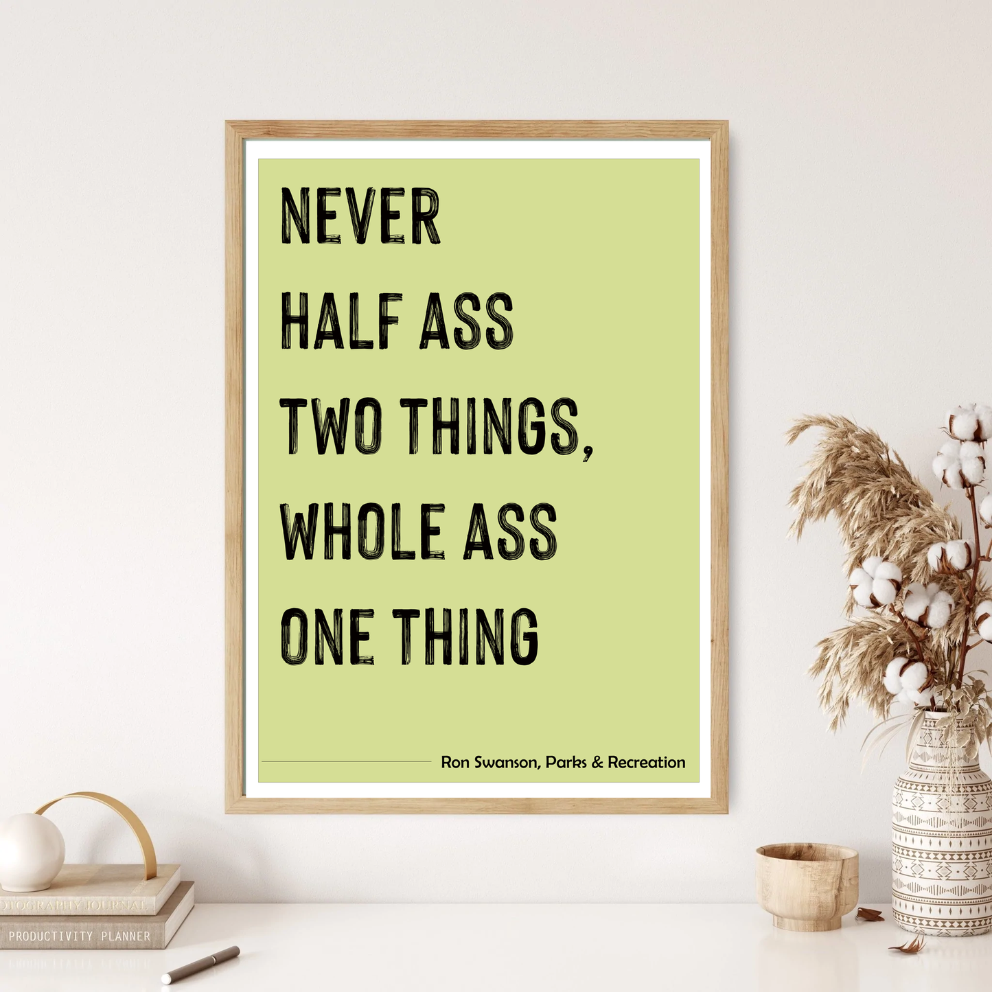 Ron Swanson Parks & Recreation Quote Wall Print (5 Colours)