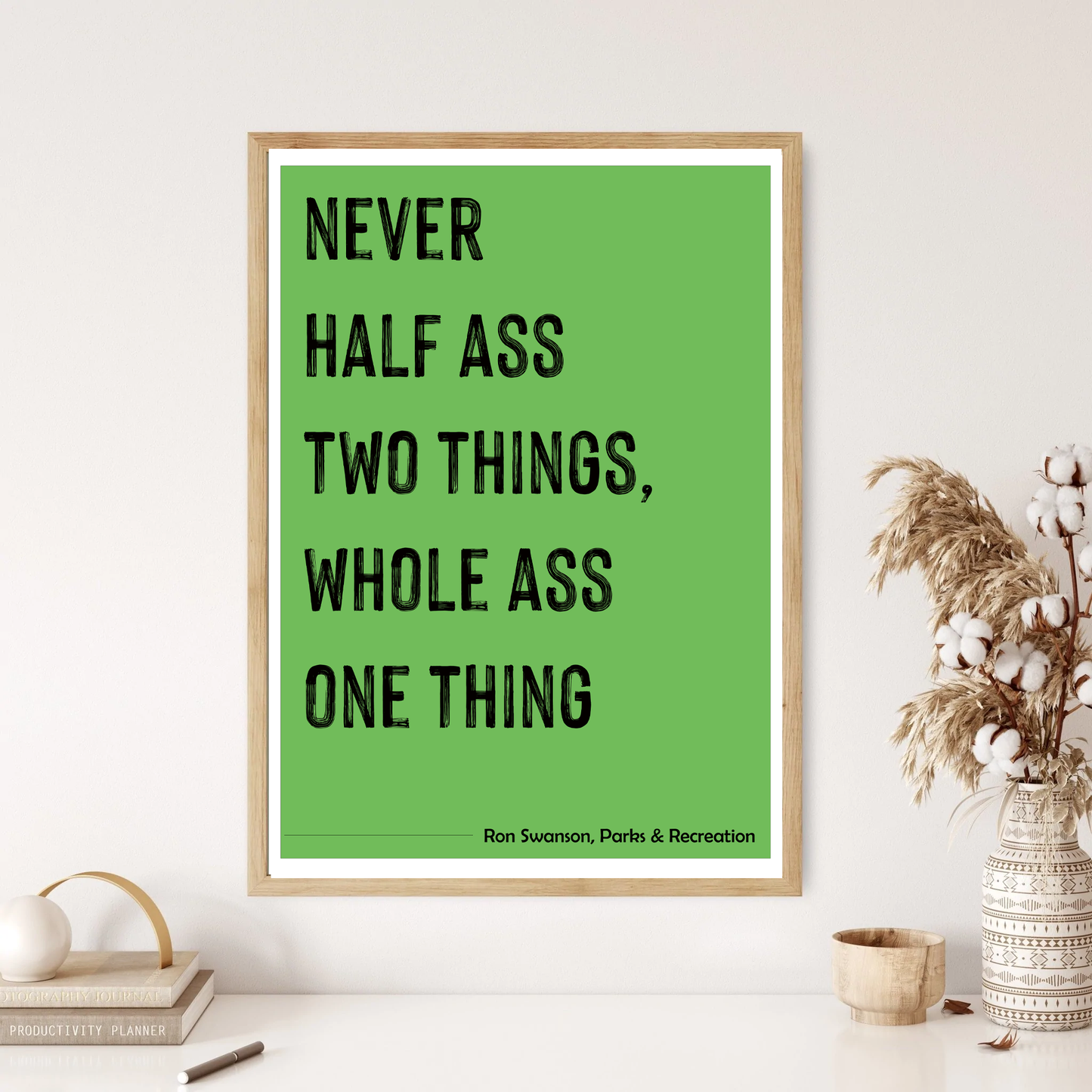 Ron Swanson Parks & Recreation Quote Wall Print (5 Colours)