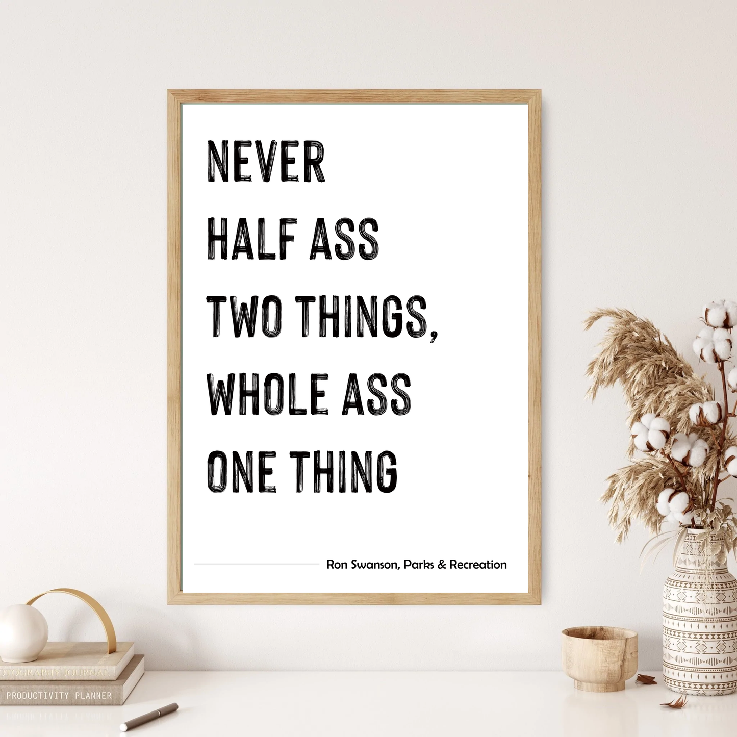 Ron Swanson Parks & Recreation Quote Wall Print (5 Colours)