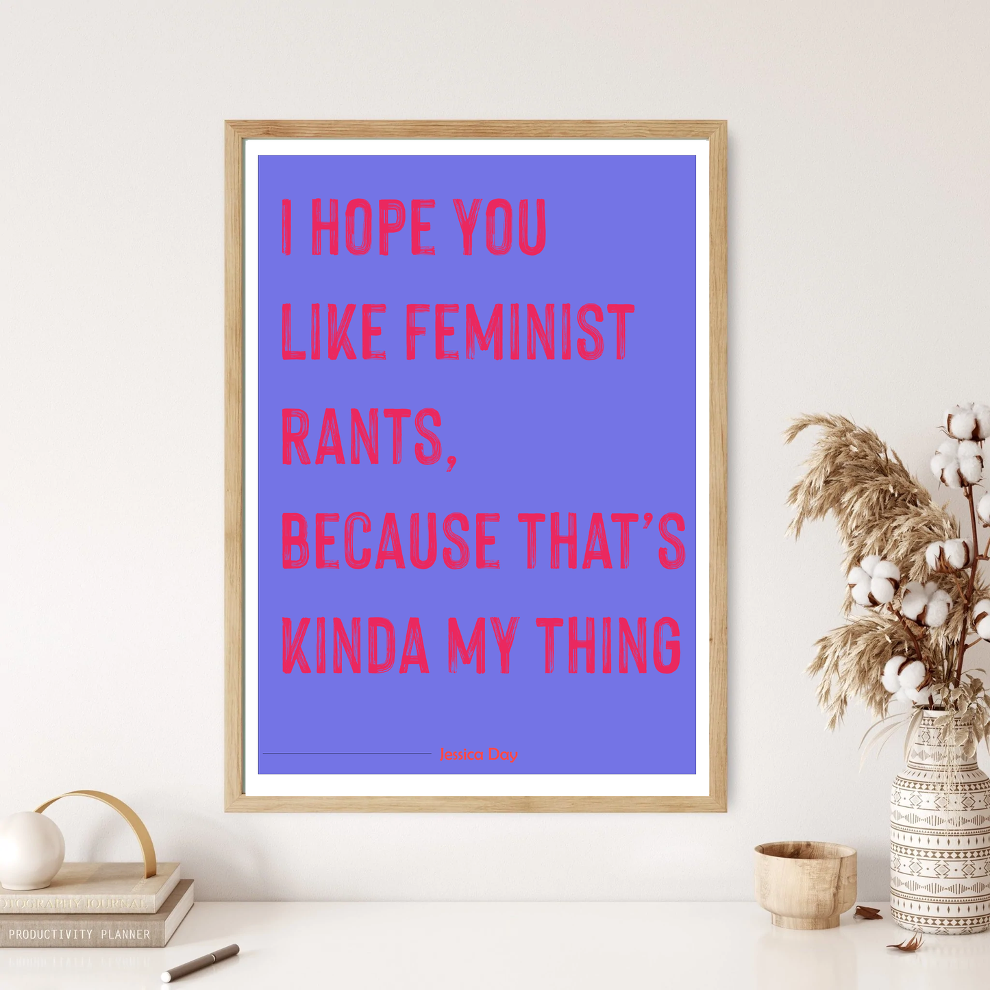 New Girl Print - Feminist Rants Quote Wall Print (5 Colours)