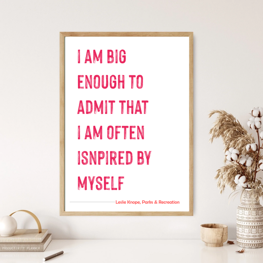 Leslie Knope - Parks & Rec Quote Wall Print (5 Colours)