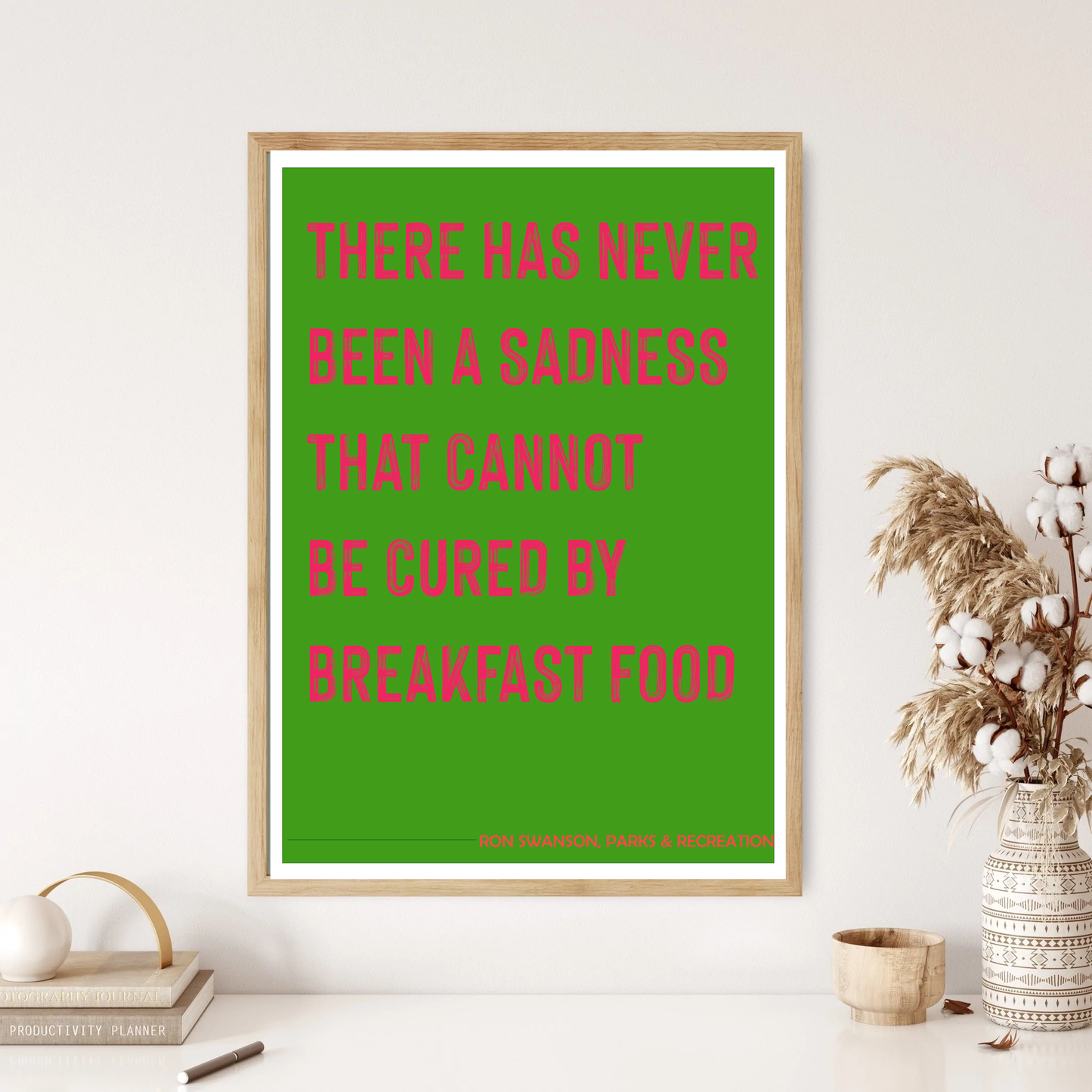 Ron Swanson Breakfast Food Parks & Rec - Parks & Rec Quote Wall Print (5 Colours)