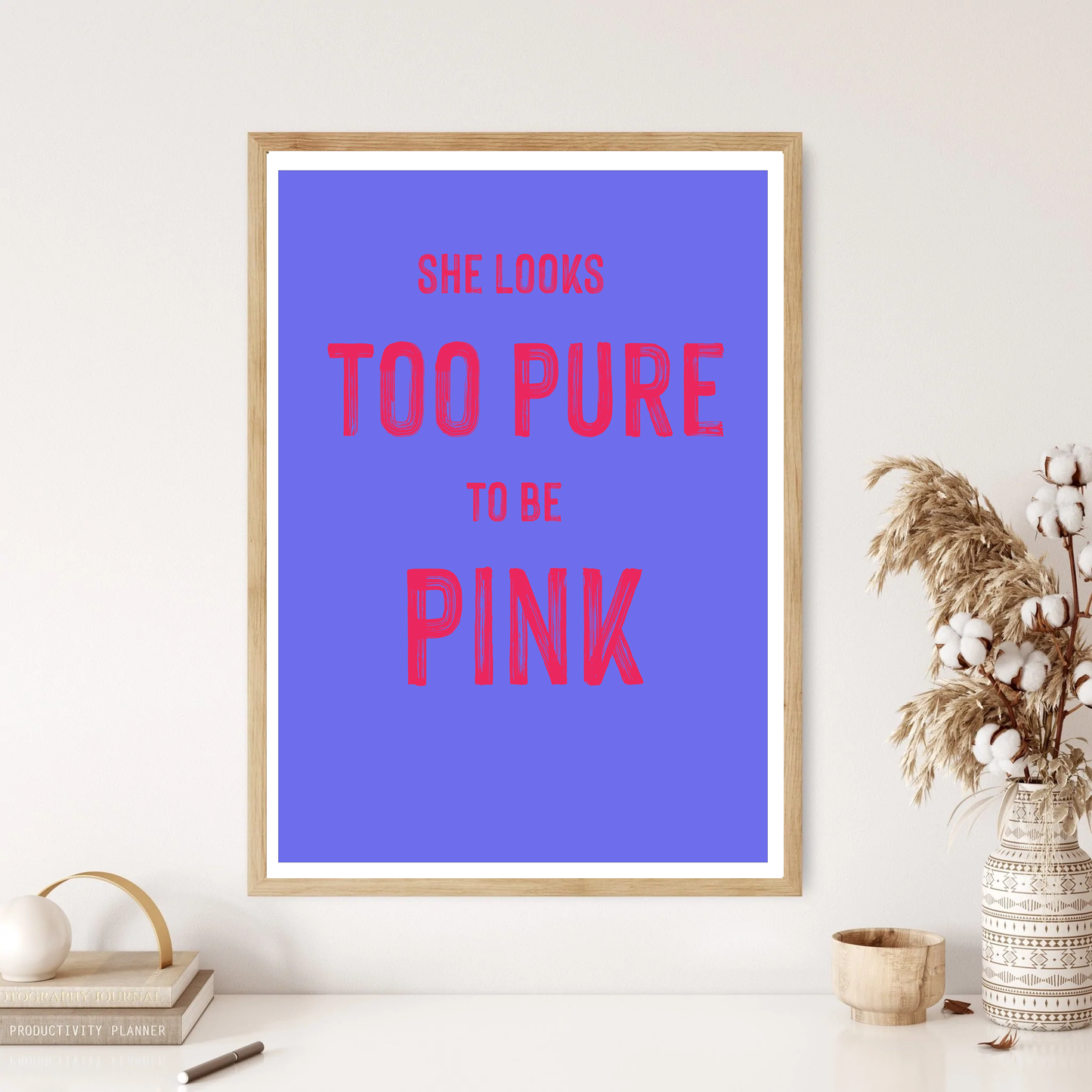 Grease - Too Pure To Be Pink Quote Wall Print (5 Colours)