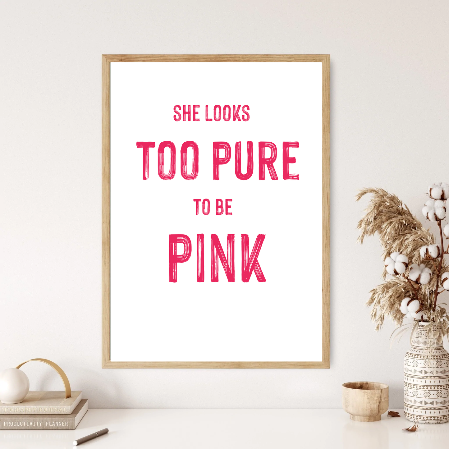 Grease - Too Pure To Be Pink Quote Wall Print (5 Colours)