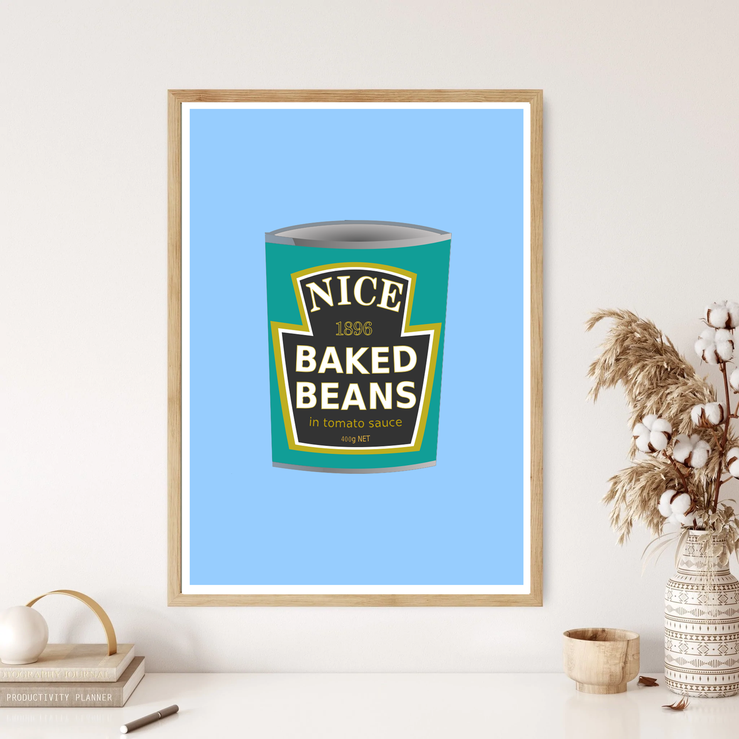 Baked Beans Colourful Kitchen Wall Print