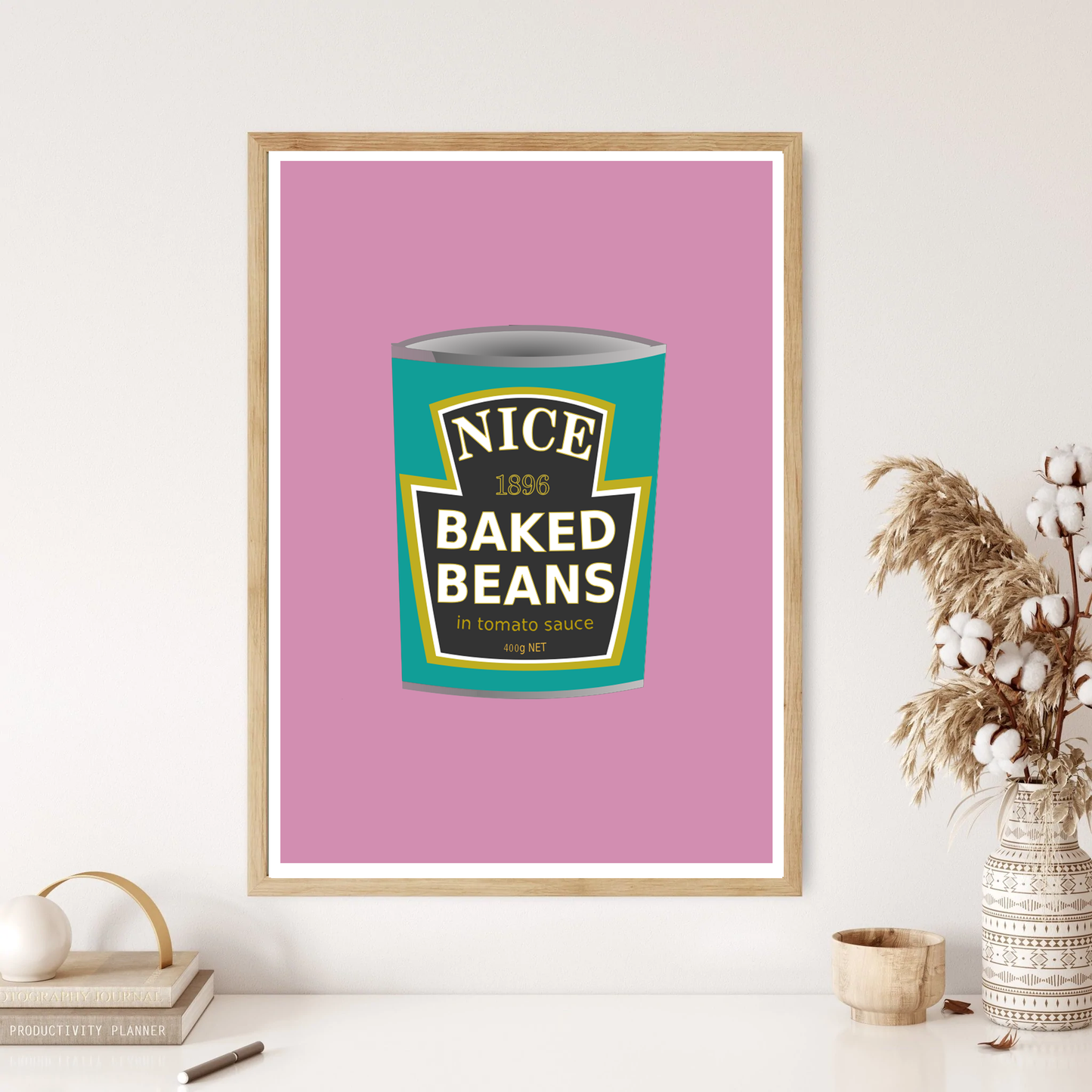 Baked Beans Colourful Kitchen Wall Print