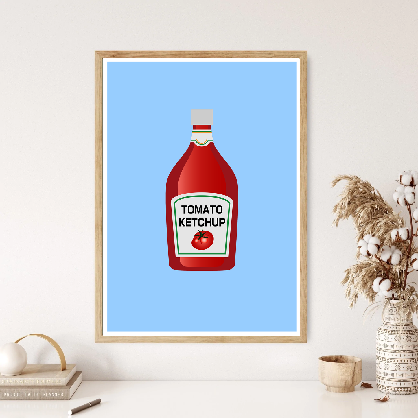 Tomato Sauce Colourful Kitchen Wall Print